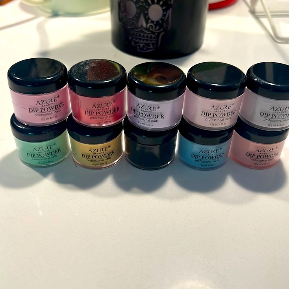 Azure dip powder
